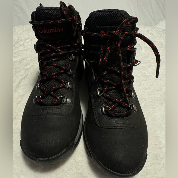 Columbia NEWTON RIDGE PLUS Black Poppy Red Woman’s Waterproof Hiking Boots 7.5 - Picture 7 of 16